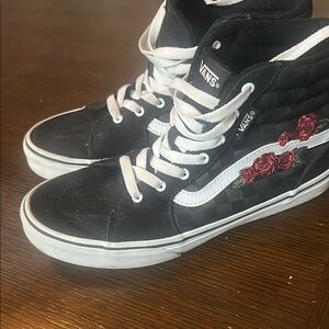 Vans Black and White High-Top Sneakers